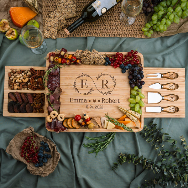 Personalized Charcuterie Boards Gift Set, Housewarming Gifts for Newlyweds