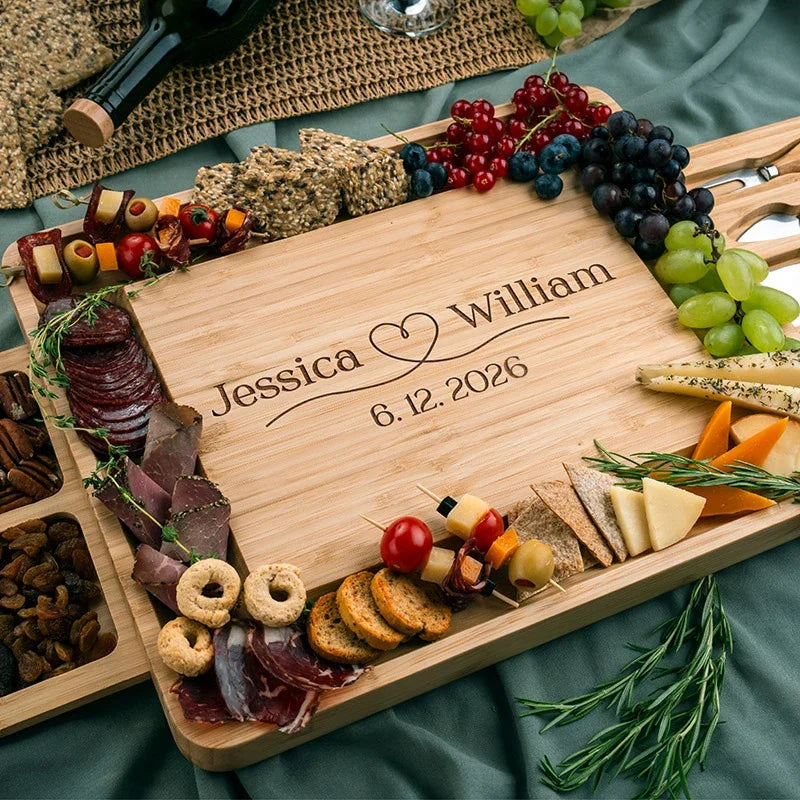 Personalized Charcuterie Boards Gift Set, Housewarming Gifts for Newlyweds
