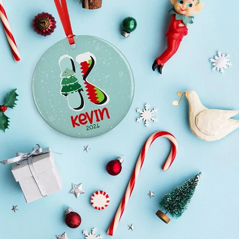 Christmas Initial Ornaments For Kids - GiftShire