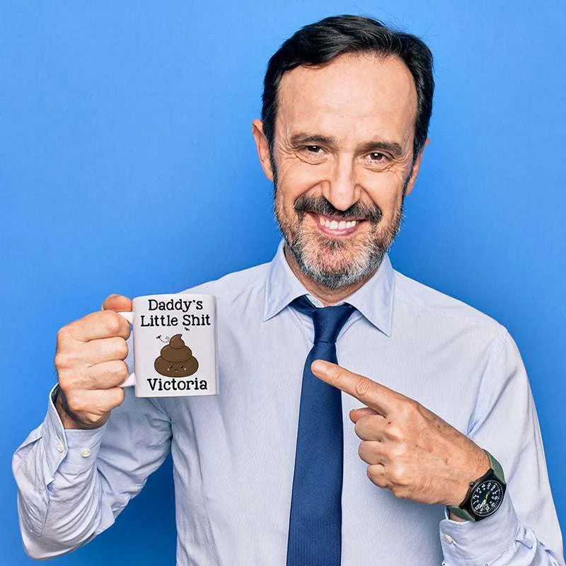 Personalized Daddy's Little Shits Mug, Custom Gifts for Dad - GiftShire