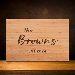 Family Name Engraved Cutting Board - GiftShire