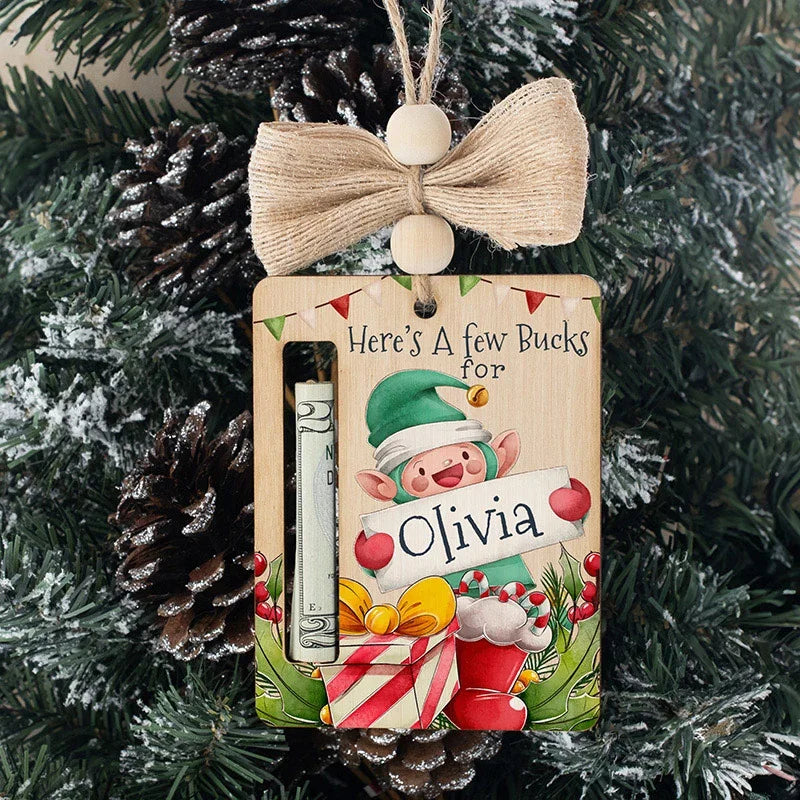 A few bucks for Christmas - Personalized Money Holder
