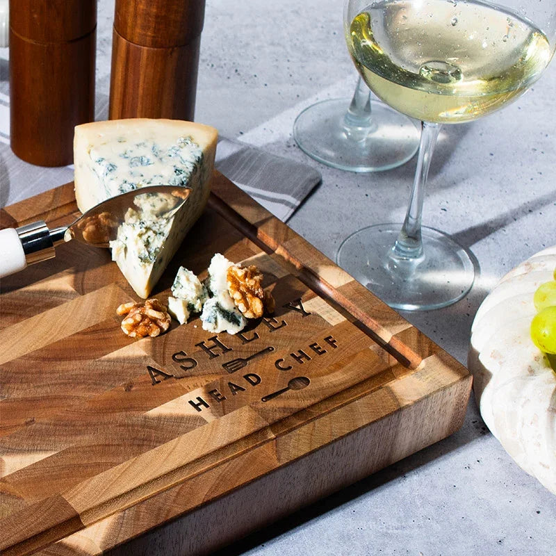 Acacia Wood Engraved- Food Safe Cutting Board - GiftShire