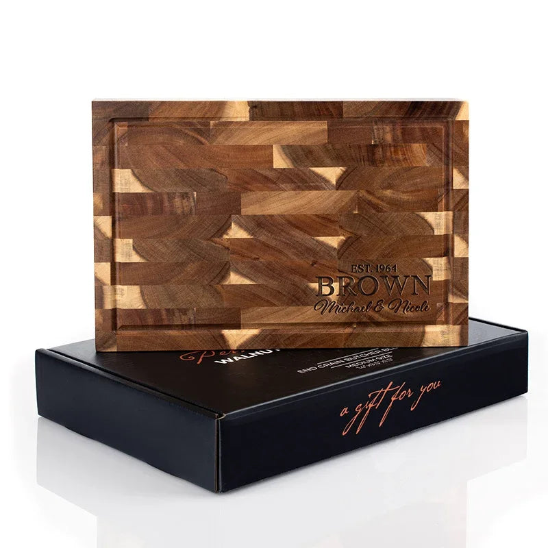 Acacia Wood Engraved- Food Safe Cutting Board - GiftShire