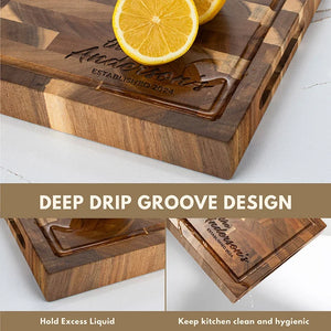 Acacia Wood Engraved- Food Safe Cutting Board - GiftShire