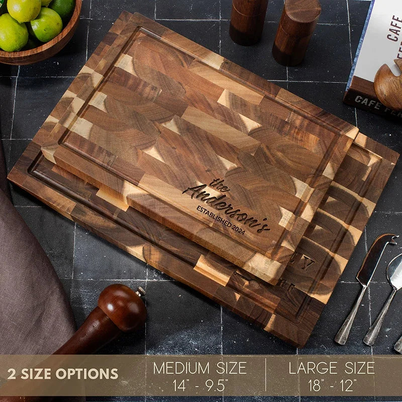 Acacia Wood Engraved- Food Safe Cutting Board - GiftShire