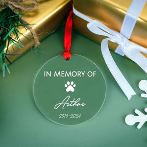 Acrylic Pet Memorial Ornament - GiftShire