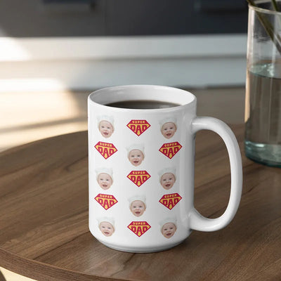 Baby Face Custom Mug with Dad Icon