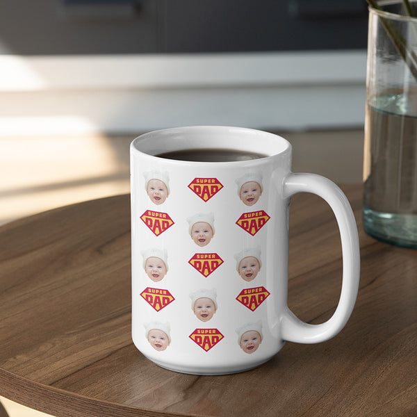 Baby Face Custom Mug with Dad Icon