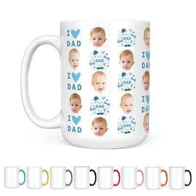 Baby Face Custom Mug with Dad Icon