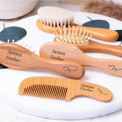 Baby Grooming Brush Set with Name & Icon Personalization