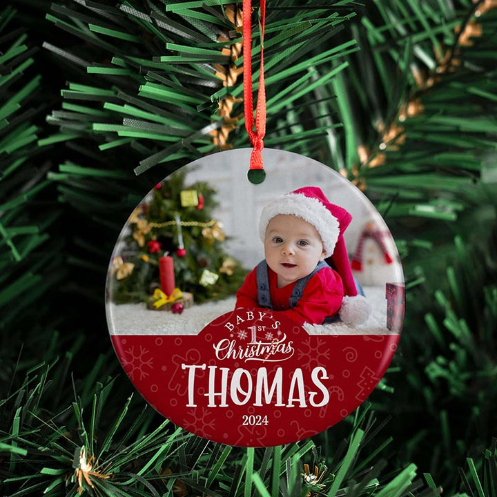 Baby First Christmas Photo Ornament - GiftShire