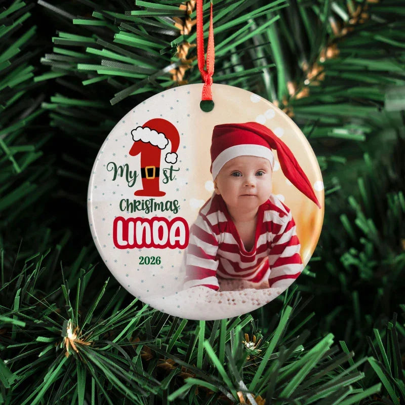 Baby First Christmas Photo Ornament