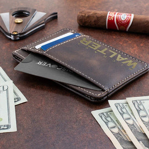 Back Pocket Slim Wallet - Personalized Card Holder - GiftShire