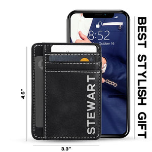 Back Pocket Slim Wallet - Personalized Card Holder - GiftShire