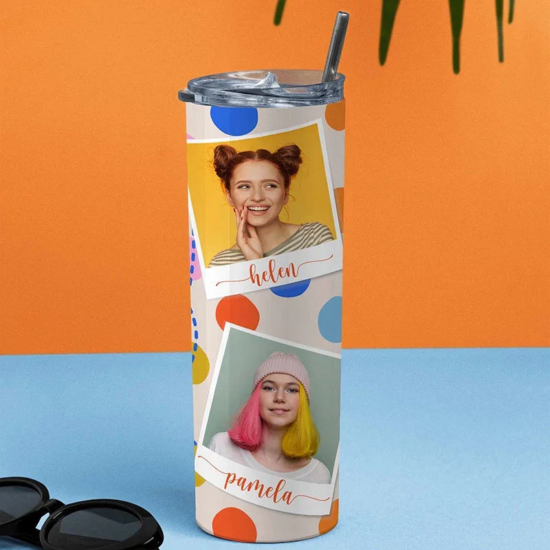 Best Friend Personalized Tumbler with Custom Photo - GiftShire