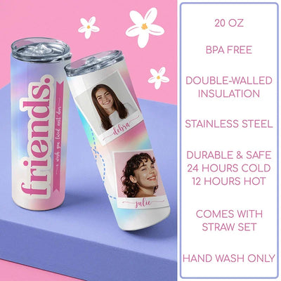 Best Friend Personalized Tumbler with Custom Photo - GiftShire