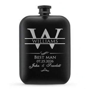 Best Man Proposal Gift - Personalized Groomsman Flask - GiftShire