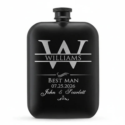 Best Man Proposal Gift - Personalized Groomsman Flask - GiftShire