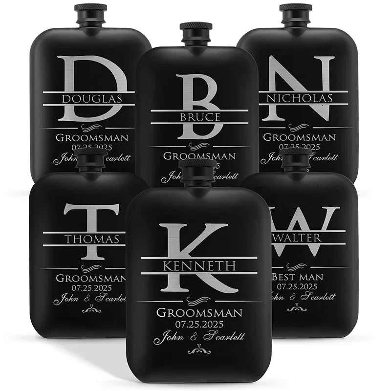 Best Man Proposal Gift - Personalized Groomsman Flask - GiftShire