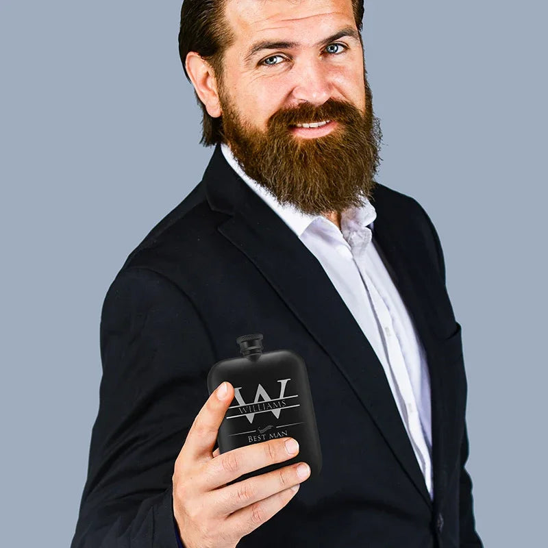 Best Man Proposal Gift - Personalized Groomsman Flask - GiftShire
