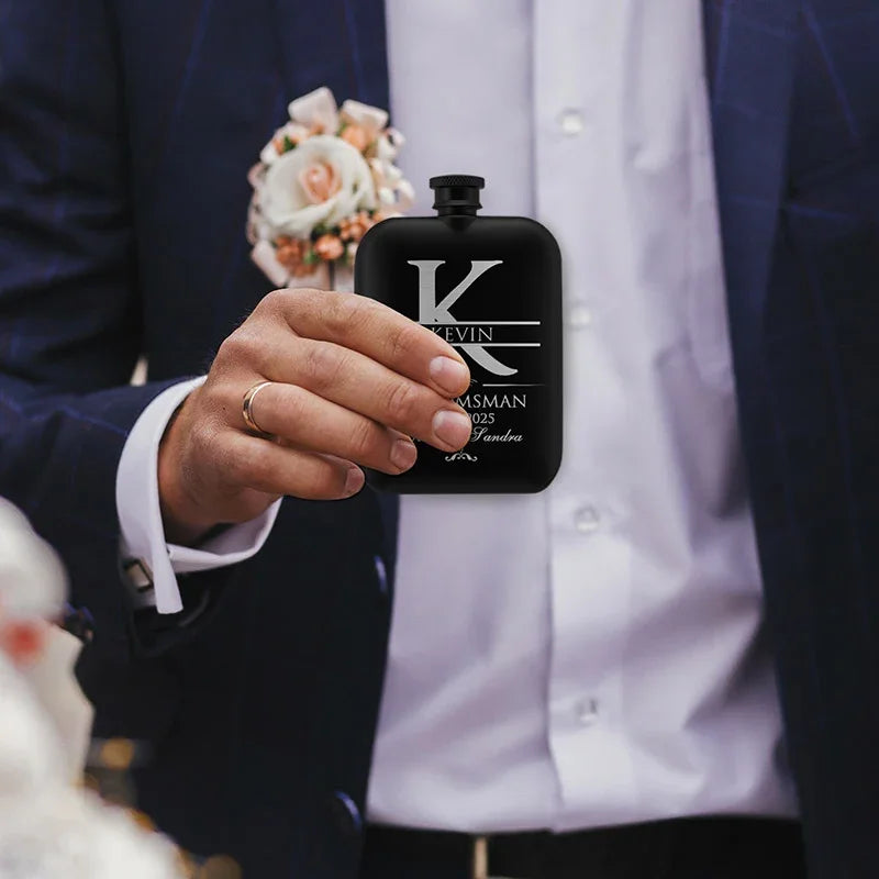 Best Man Proposal Gift - Personalized Groomsman Flask - GiftShire