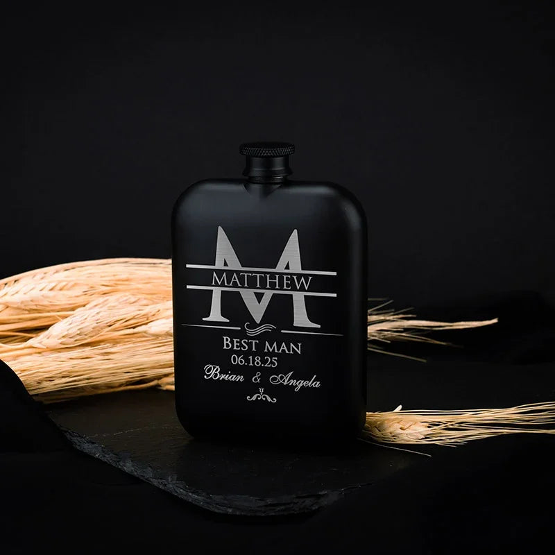 Best Man Proposal Gift - Personalized Groomsman Flask - GiftShire