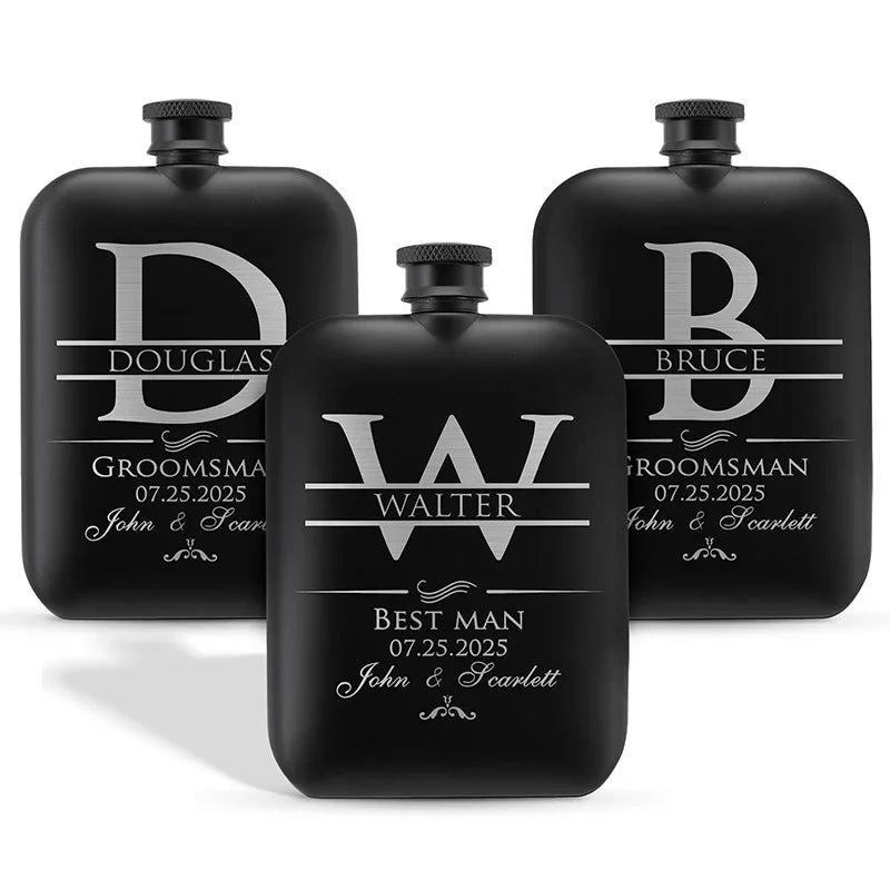 Best Man Proposal Gift - Personalized Groomsman Flask - GiftShire