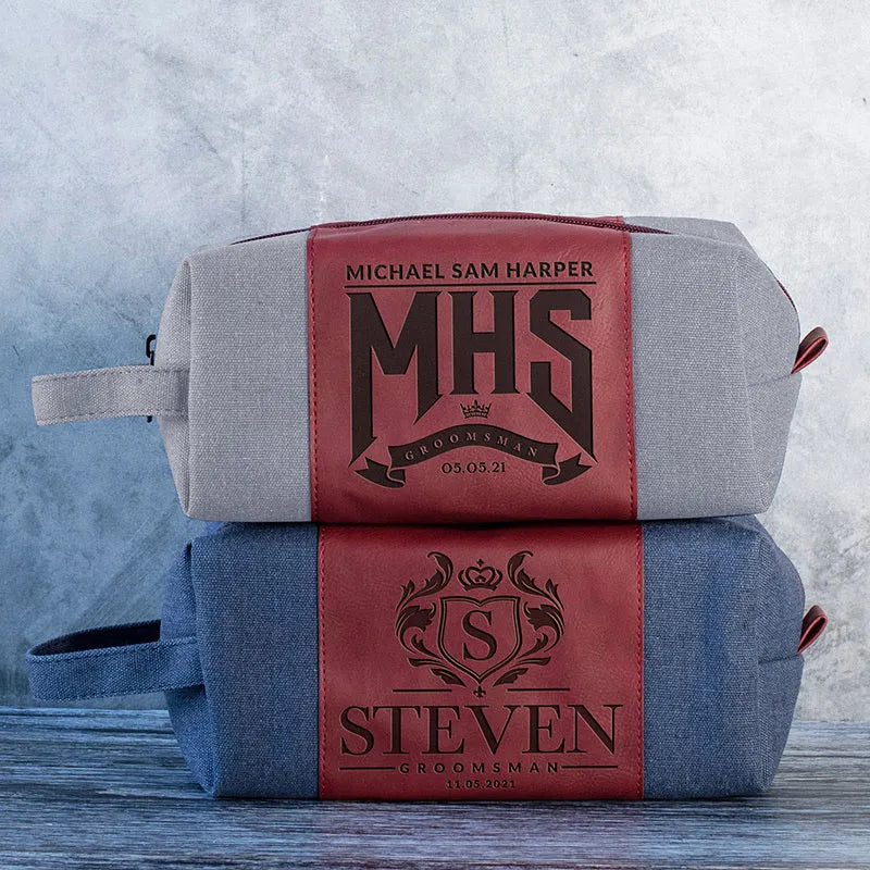 Best Men's Toiletry Bag - Custom Engraved Name - GiftShire