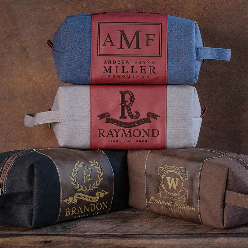 Best Men's Toiletry Bag - Custom Engraved Name - GiftShire