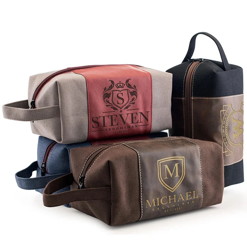 Best Men's Toiletry Bag - Custom Engraved Name - GiftShire