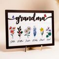 Birth Flower Grandma’s Garden Wall Frame – Gifts for Grandma