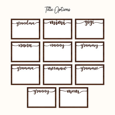 Birth Flower Grandma’s Garden Wall Frame – Gifts for Grandma