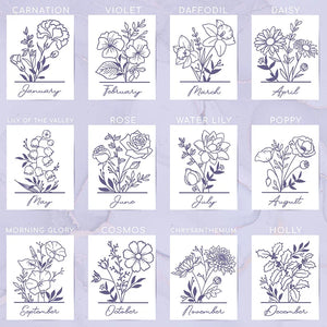 Birth Flower Jewelry Case with Custom Name For Women - GiftShire