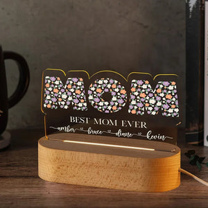Personalized Best Mom Ever Gifts - Custom Night Light - GiftShire