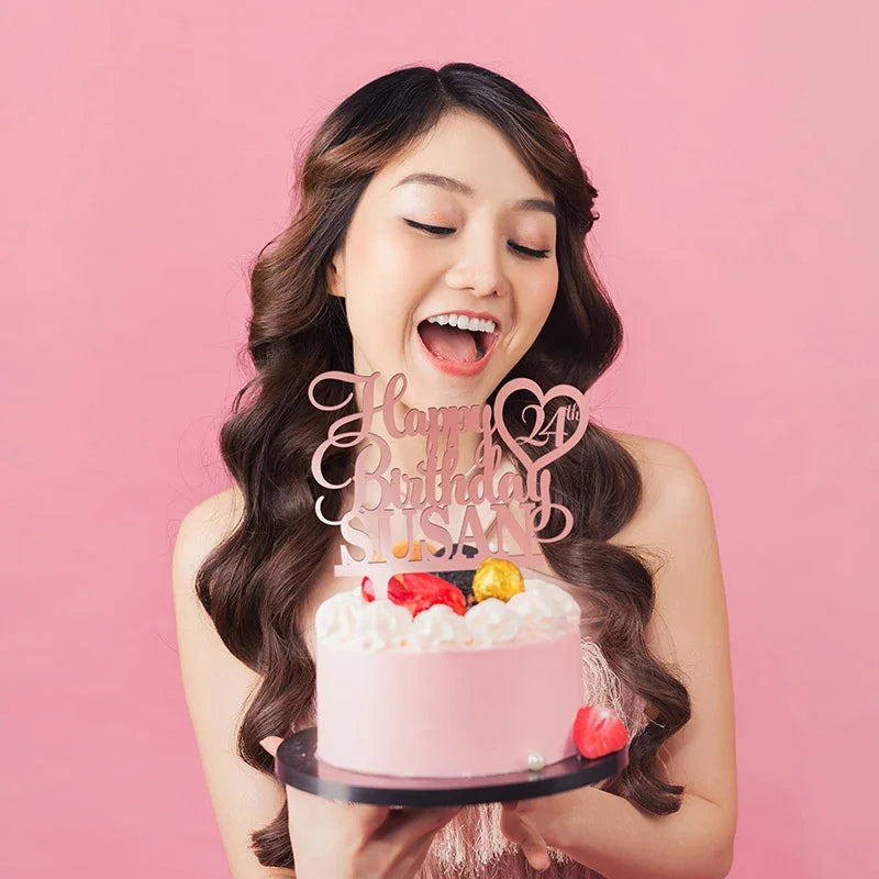 Happy Birthday Cake Topper for Custom Cake Decoration - GiftShire