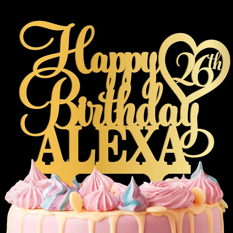 Happy Birthday Cake Topper for Custom Cake Decoration - GiftShire