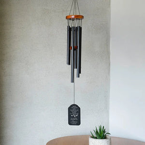 Black Bell Wind Chime for Someone who is missed - GiftShire