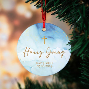 Blue Baptism Ornament for Kids - GiftShire