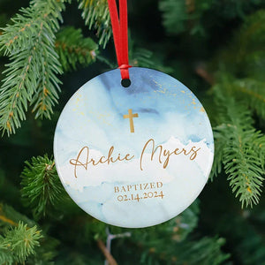 Blue Baptism Ornament for Kids - GiftShire