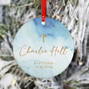 Blue Baptism Ornament for Kids - GiftShire