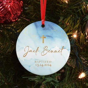 Blue Baptism Ornament for Kids - GiftShire