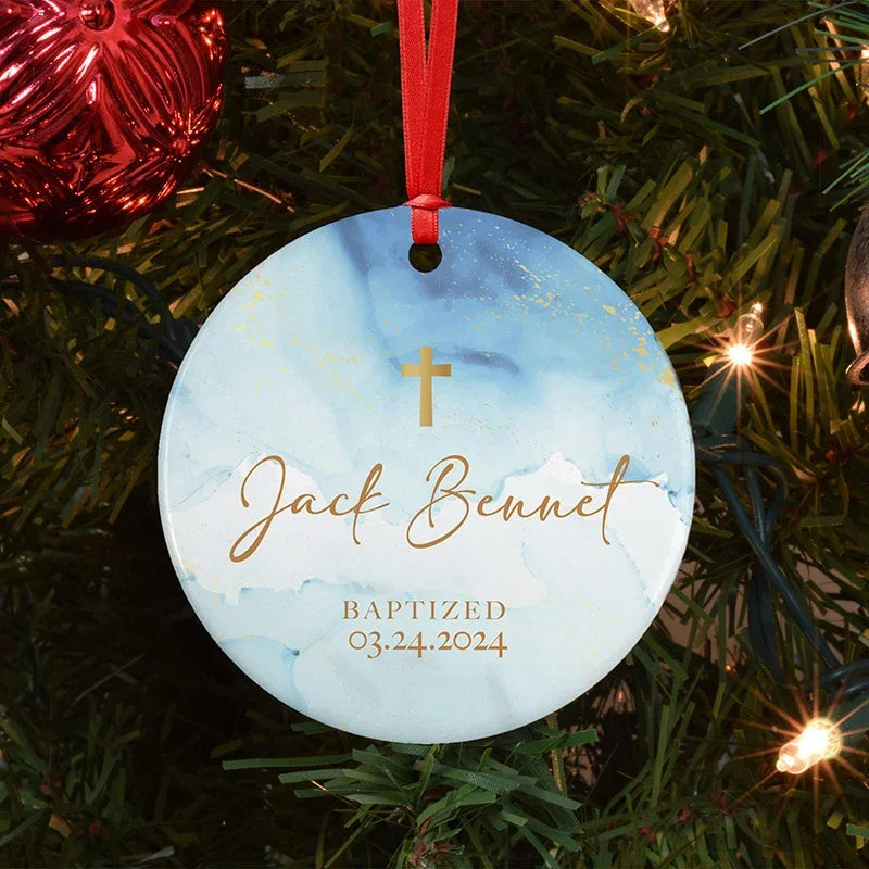 Blue Baptism Ornament for Kids - GiftShire