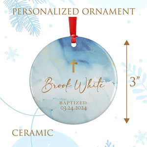 Blue Baptism Ornament for Kids - GiftShire