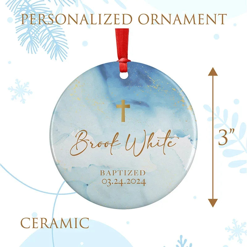 Blue Baptism Ornament for Kids - GiftShire