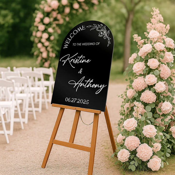 Bride & Groom's Welcome Arch Sign For Wedding