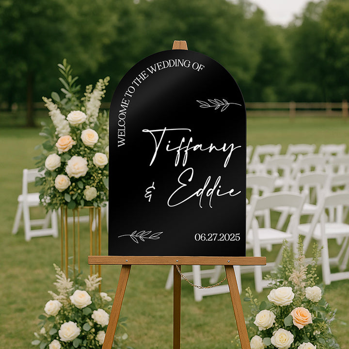 Bride & Groom's Welcome Arch Sign For Wedding