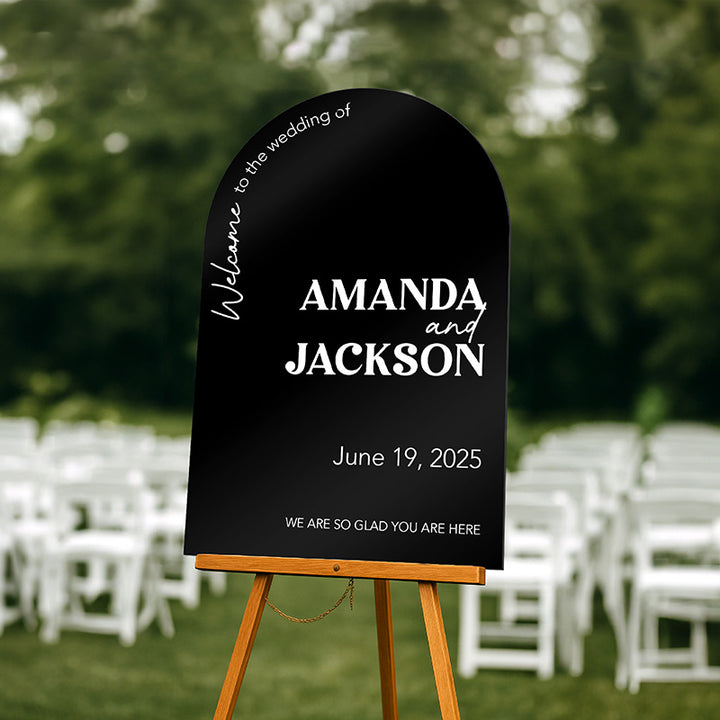 Bride & Groom's Welcome Arch Sign For Wedding