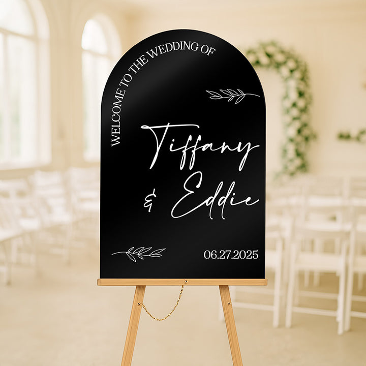 Bride & Groom's Welcome Arch Sign For Wedding