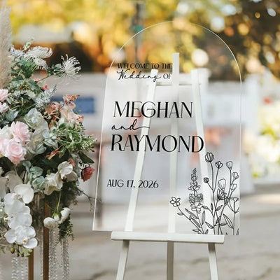 Bride & Groom's Welcome Arch Sign For Wedding